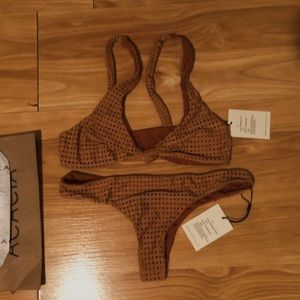 Acacia swimwear bikini almond mesh Spain top